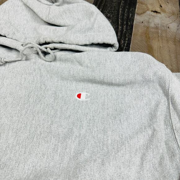 Champion Reverse Weave Hoodie Mens 2XL Gray Pullover Vintage Blank 90s Heavy - Picture 11 of 13